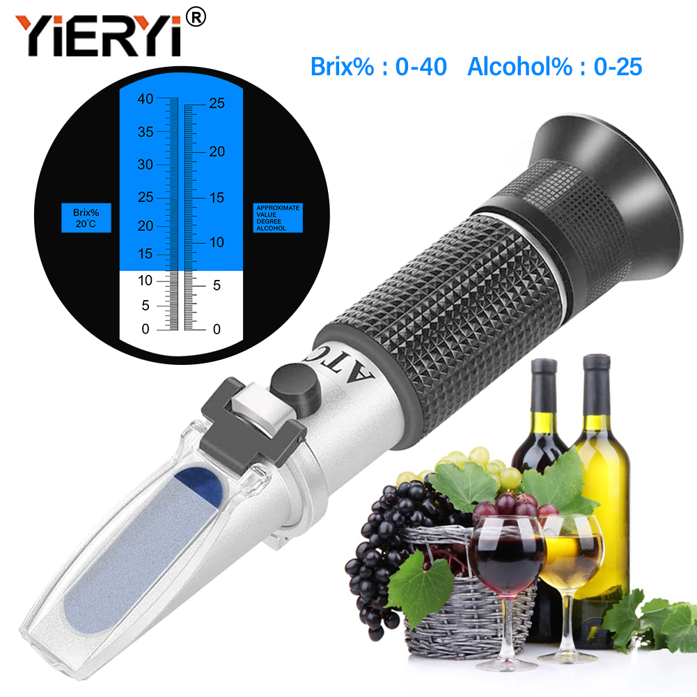 Wine Beer Brand - Refractómetro Yieryi 100% Nuevo, 0~40% Brix,