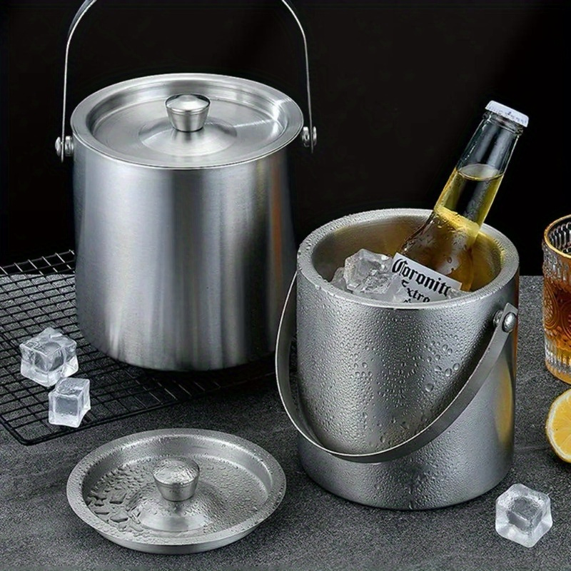 Wine Beer Cooler - Cubo de hielo aislado de acero