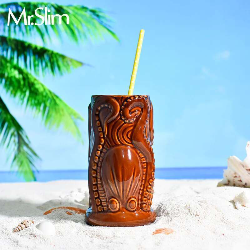 Wine Beer Mixed Drinks - Vaso de cóctel TIKI Bar, taza