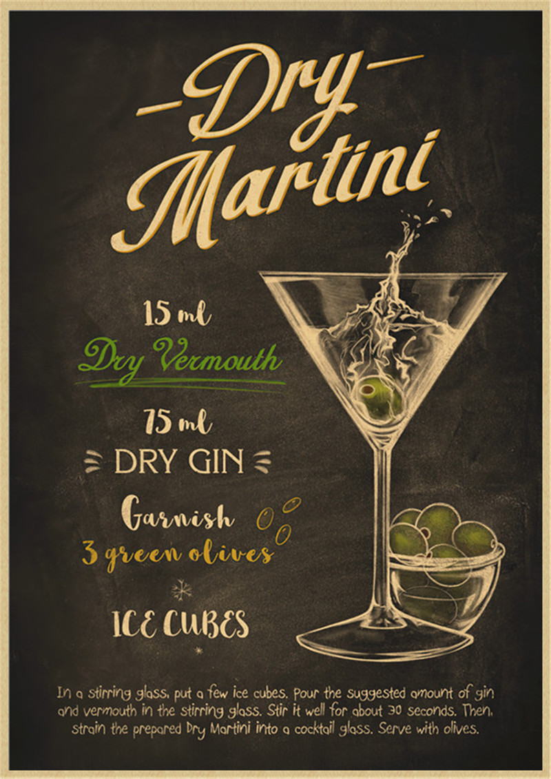 Pósteres coloridos de bebidas  - Wine Beer Mixed Drinks reseña y precio
