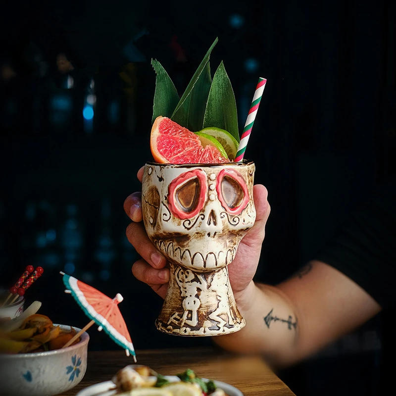 Taza de Cerámica con Calavera  - Wine Beer Mixed Drinks reseña y precio
