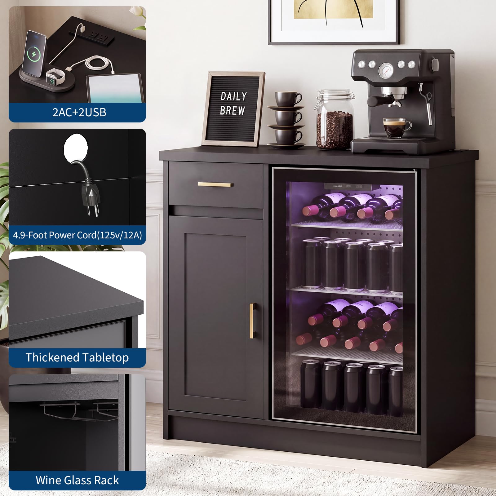 Mueble Bar de Vino Estilo Rúst - Wine Beer Cooler reseña y precio