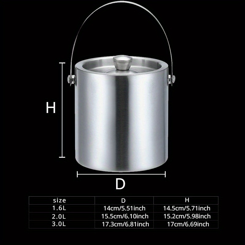 Cubo de hielo aislado de acero - Wine Beer Cooler reseña y precio
