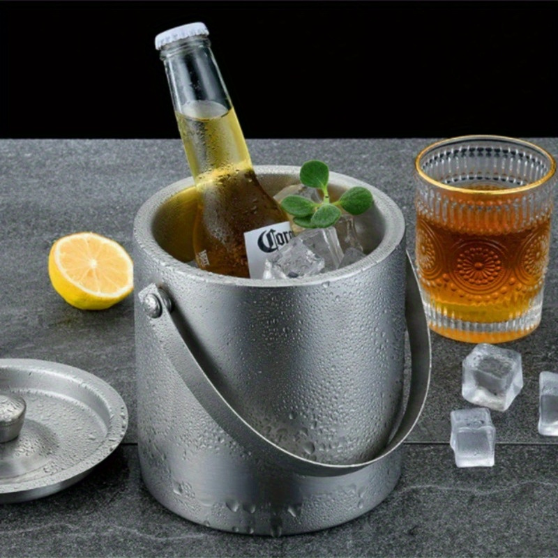 Cubo de hielo aislado de acero - Wine Beer Cooler reseña y precio