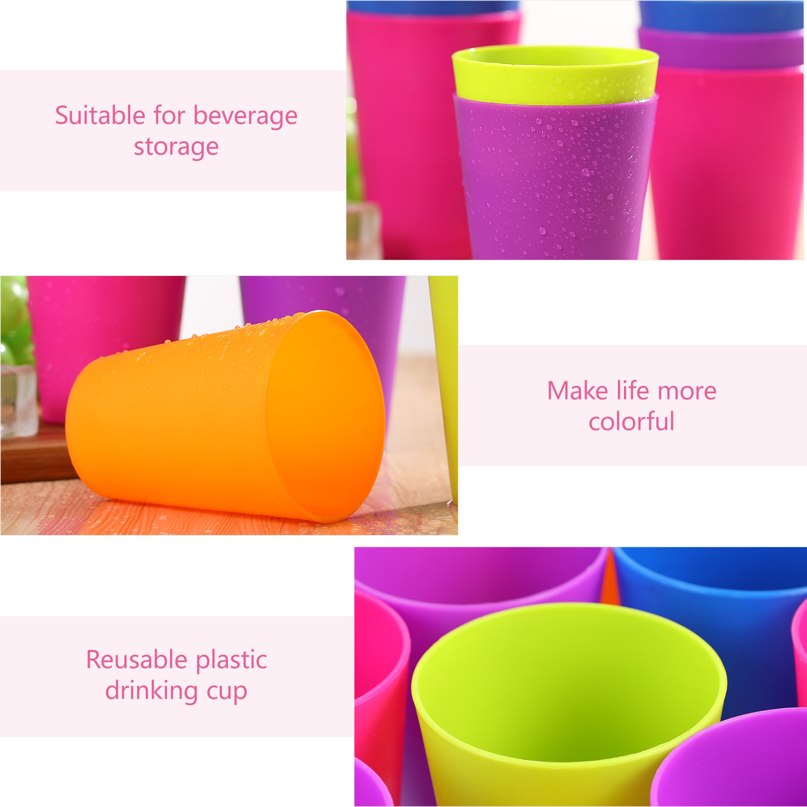 15 Vasos de Plástico de Colore - Wine Beer Mixed Drinks reseña y precio