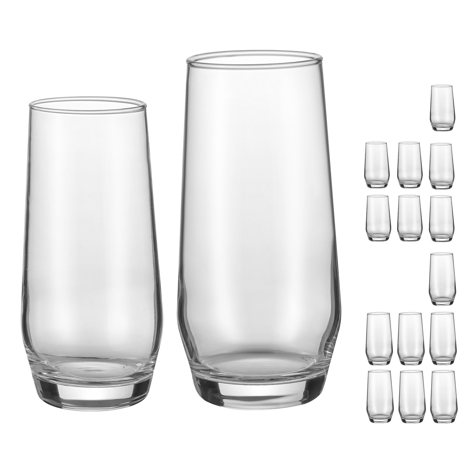 Juego de vasos de cristal, 16  - Wine Beer Mixed Drinks reseña y precio