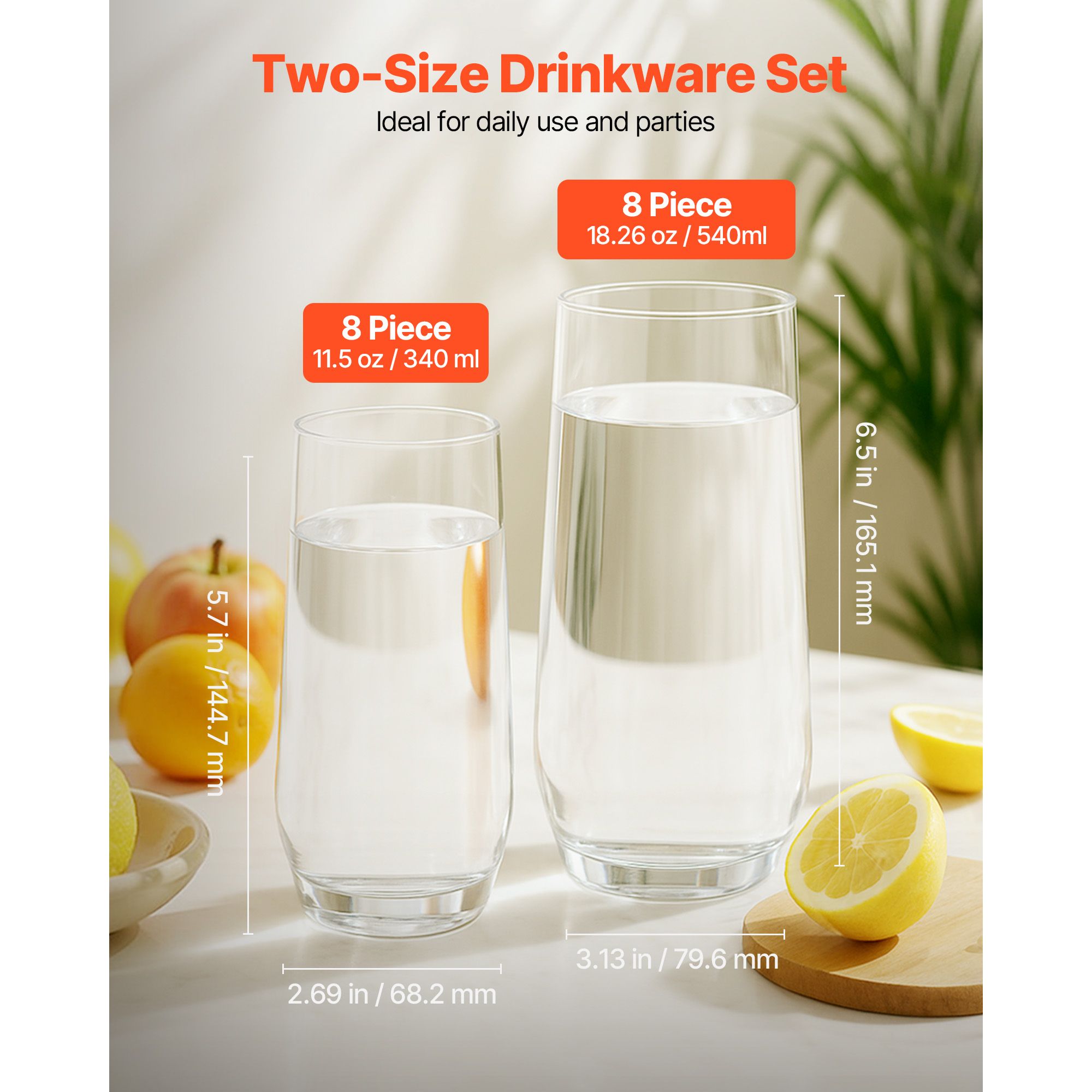 Juego de vasos de cristal, 16  - Wine Beer Mixed Drinks reseña y precio
