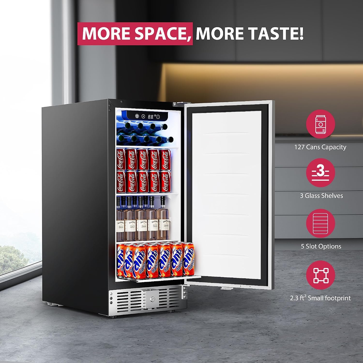 Enfriador de Bebidas de 15 Pul - Wine And Beer Undercounter Fridge reseña y precio